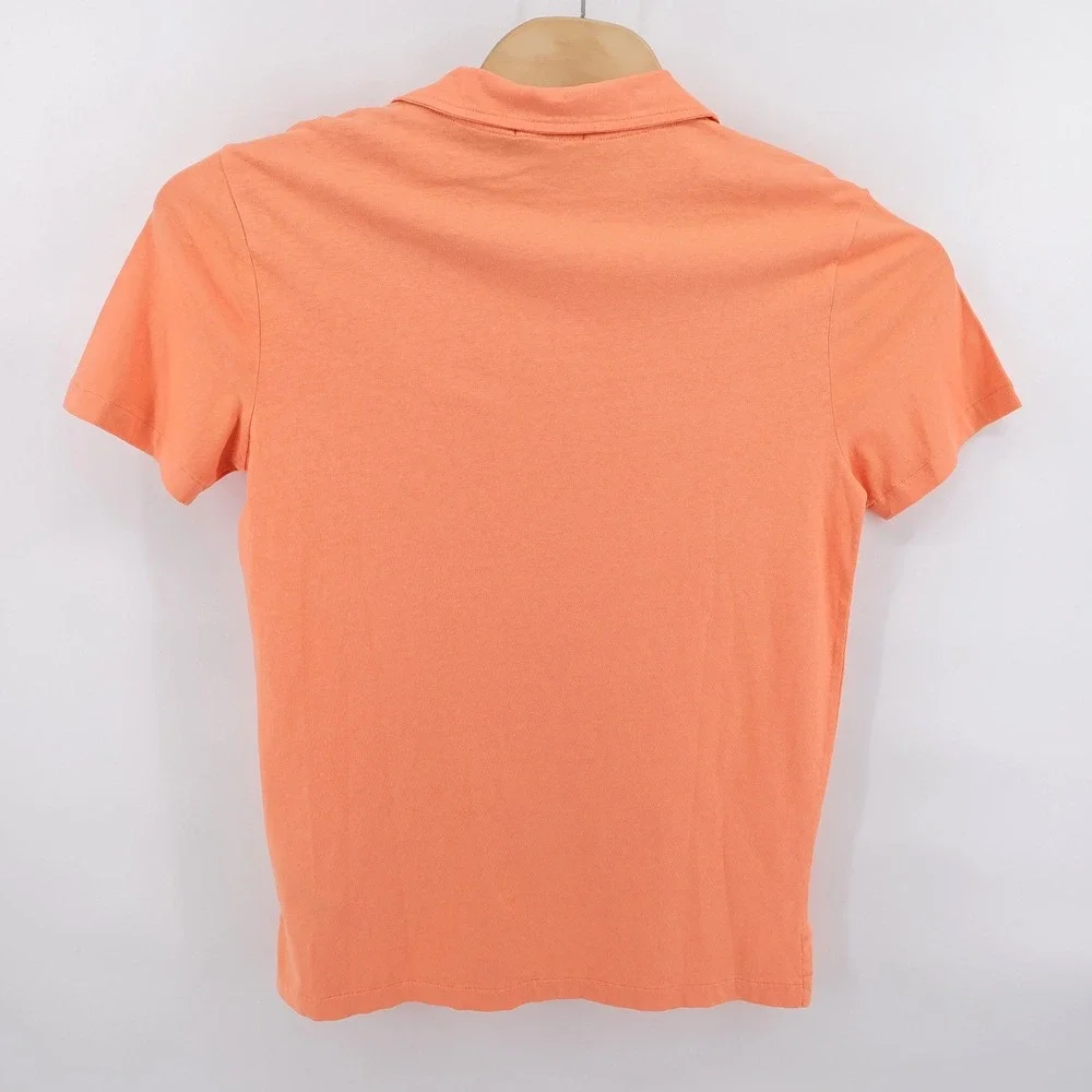 Polo Ralph Lauren Linen Blend Pocket Polo Shirt Pink Short Sleeve Mens Small